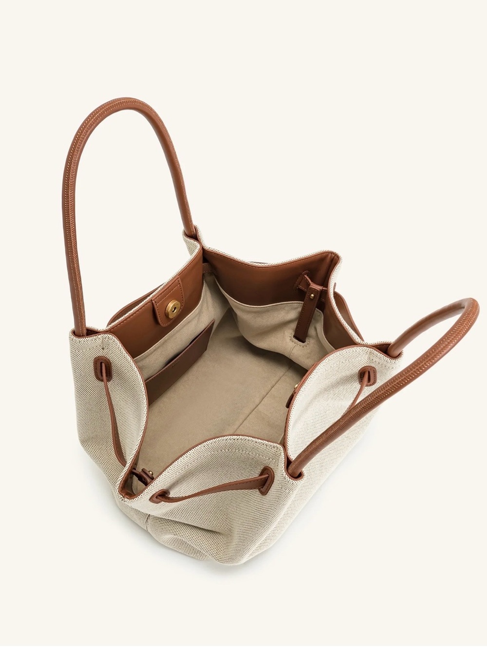 JW PEI Hana Medium Tote Bag - beige Canvas - Picture 3 of 8